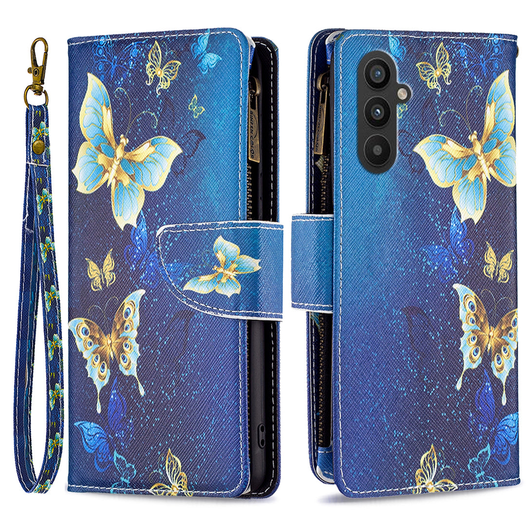 BF03 Leather Wallet Case for Samsung Galaxy A25 5G Pattern Printing Zipper Pocket Stand Phone Cover BF03 Leather Wallet Case for Samsung Galaxy A25 5G Pattern Printing Zipper Pocket Stand Phone Cover